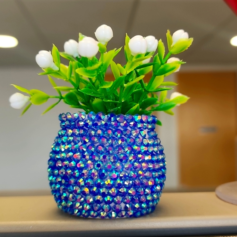 Blinged Out Mini Flower Pot